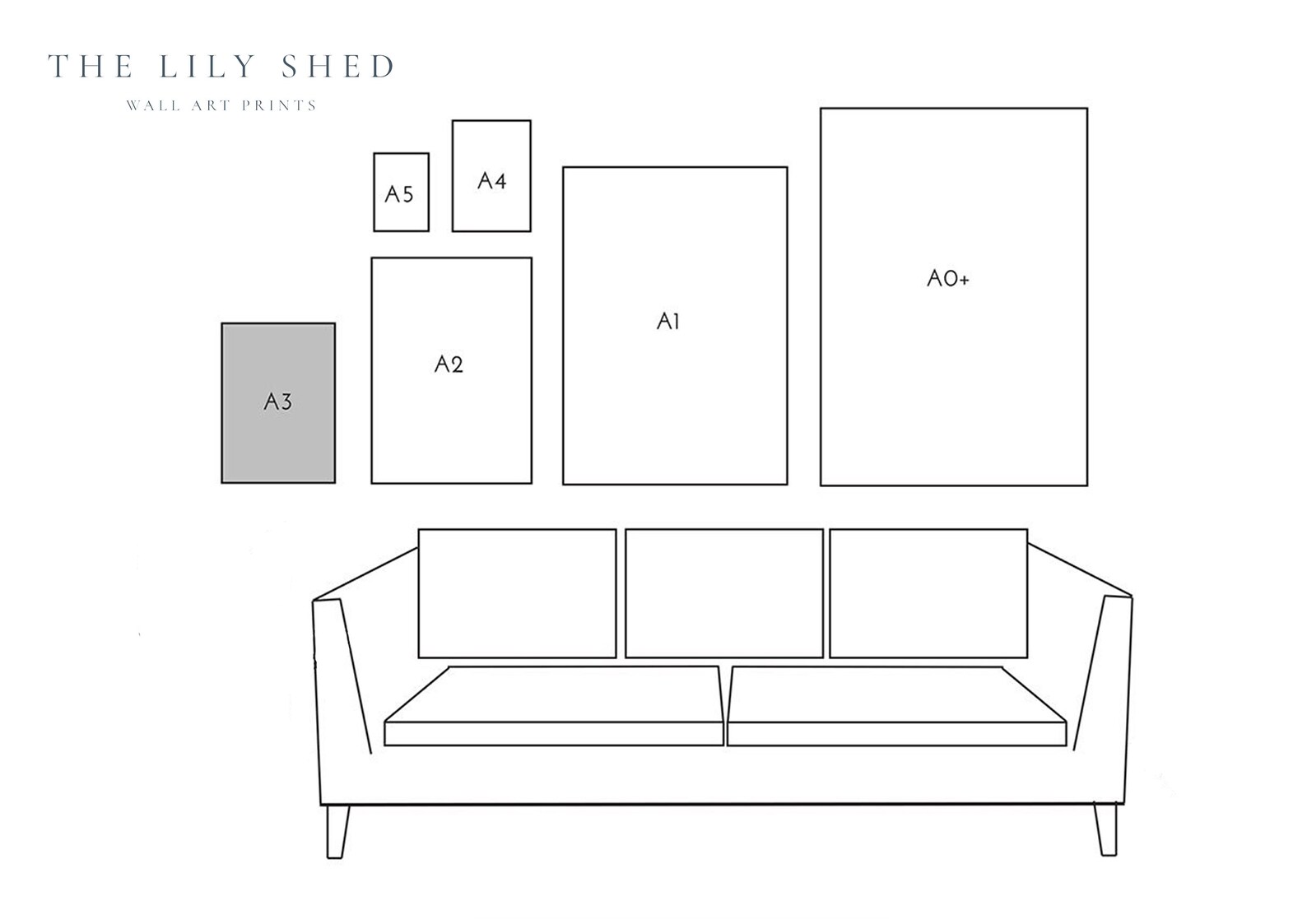 Navy and Silver Wall Art Print Set of 3 Unframed Together Etsy UK