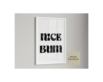 Schöner Penner Badezimmer lustige Typografie Print Toilette Wand Kunst Druck, digitaler Download