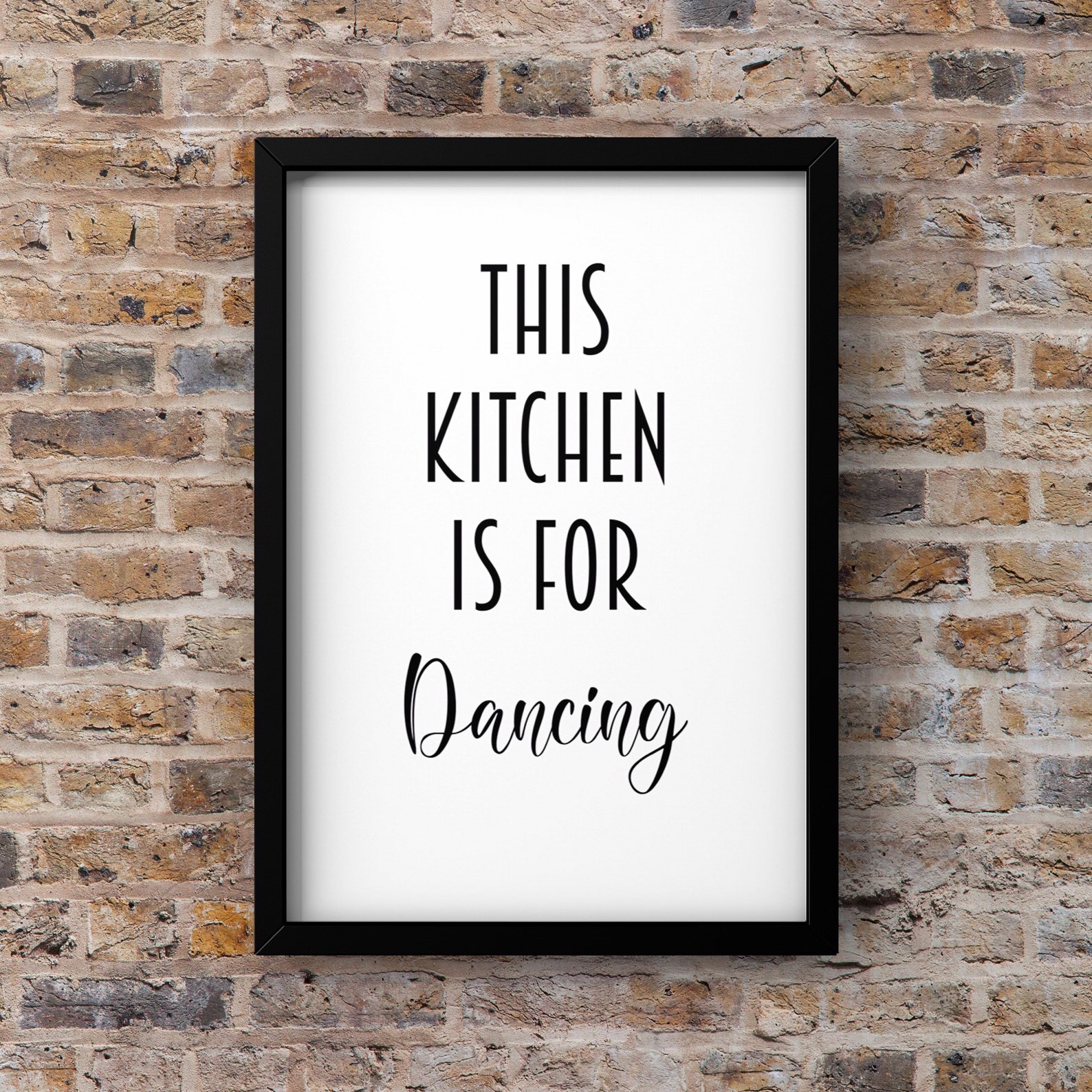 Kitchen Black and White Wall Art Set Set of 3 Prints Eat | Etsy