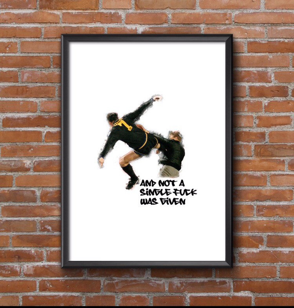 Eric Cantona Kung Fu Kick Fan Infamous Moment Manchester Etsy