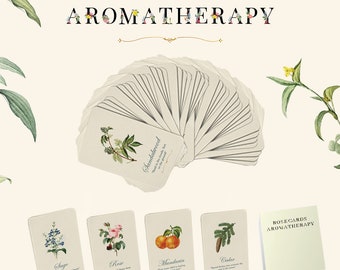 Rosecards- Oracle Aromatherapy insihgt cards,  Essential oils Cards deck & guidebook, Botanical Inspiration Cards, Plants Lover Gift, tarot