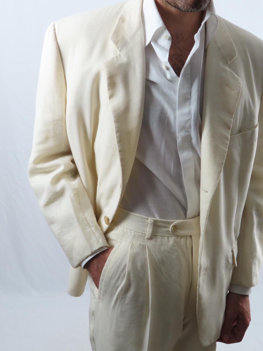 80s Linen Suit Men - Etsy