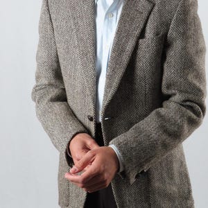 Vintage 80s Harrys Tweed Herringbone Jacket 36-38UK 46-48IT - Etsy UK