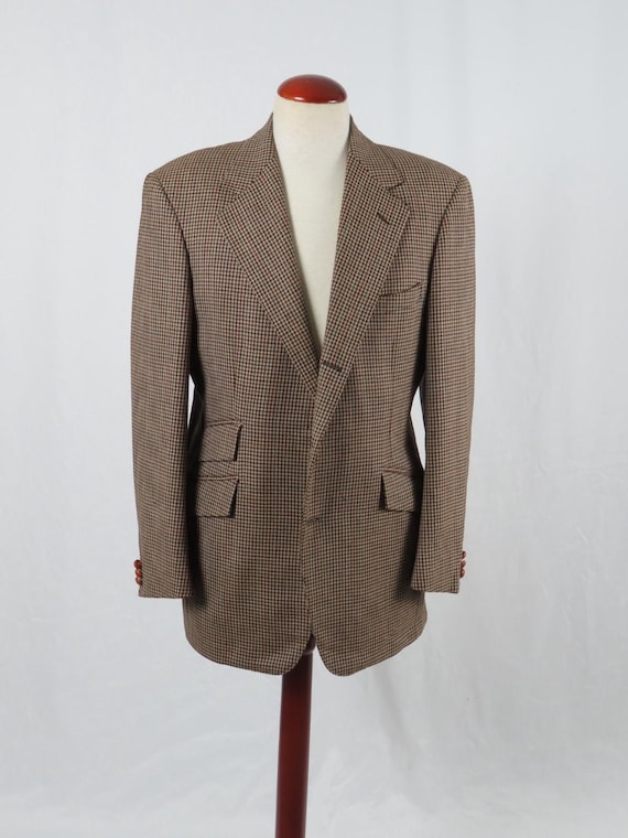 70s Ralph Lauren Tailored Jacket Gunclub 100 Pure New Wool 42UK 