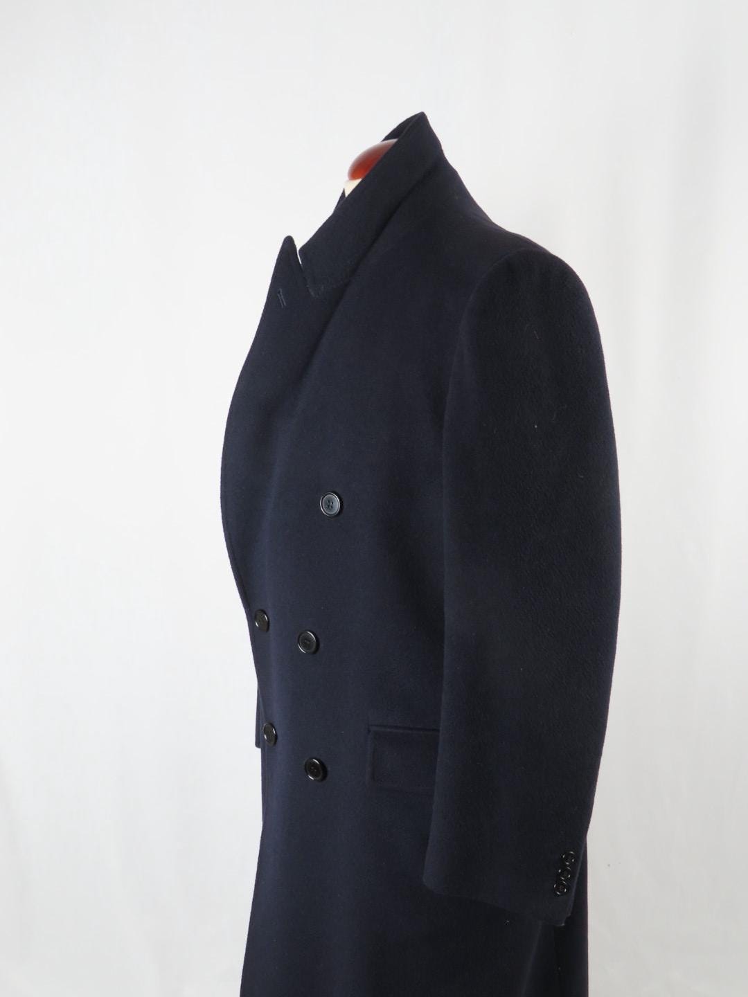 1990 Vintage Double Breasted Overcoat Wool Camelhair Blend