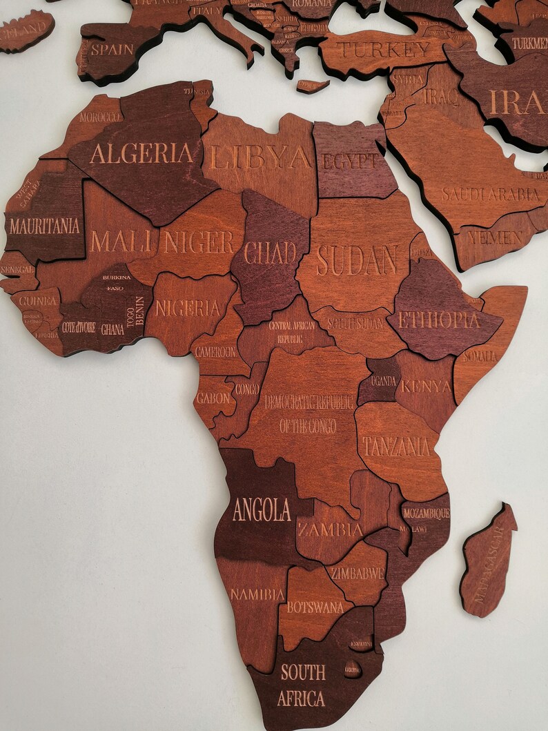 World Map Wall Wood Map Wooden Map of the World Map Wooden Etsy UK