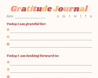 Gratitude Daily Journal - Instant Download for iPad