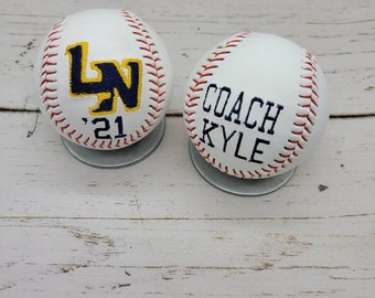 Personalized baseball, embroidered baseball, personalized ball, personalized baseball gifts, baseball player gifts