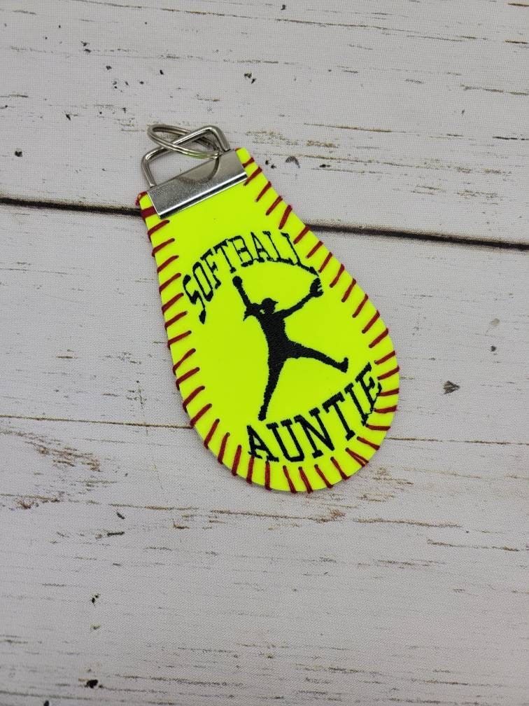 Team Softball Keychain Personalized Softball Key Chain Etsy