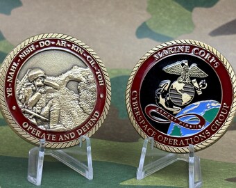 USMC Marine Corps Cyberspace Operations Group MCCOG Challenge Coin - Brass Version