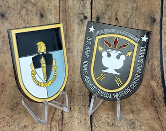 US Army JFK Special Warfare Center And School 2” Challenge Coin Special Ops  SWCS