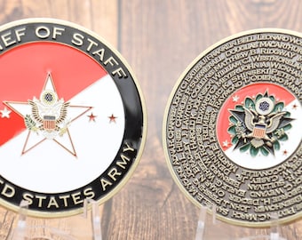 History of the United States Army Chief of Staff Challenge Coin USA CSA