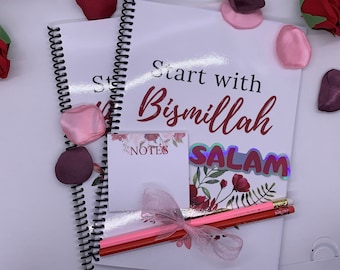 Start With Bismillah Planner Bundle, Islamic Planner, Muslim notebook, Ramadan Mubarak, Eid Planning, Islamic Stationery, Muslimah aesthetic