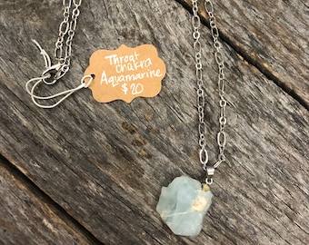 Aquamarine Necklace for Throat Chakra