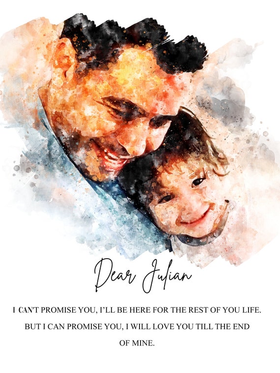 Father's Day Portrait Fathers day gift custom portrait | Etsy