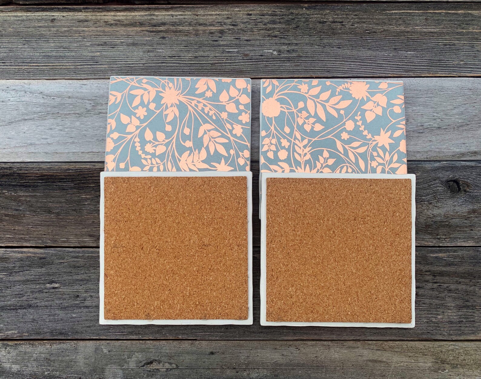 Ceramic Tile Coasters I Set of 4 I Repurposed I Handmade I Etsy UK