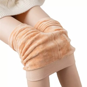 Fleece Leggings for Women, Skin Colour Thick Warm Winter Leggings