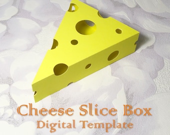 Cheese Slice Box, Christmas Treat, Wedding Favor, Baby Shower, Digital Template Party Decoration, Cut Files, SVG PDF DXF, Silhouette, Cricut