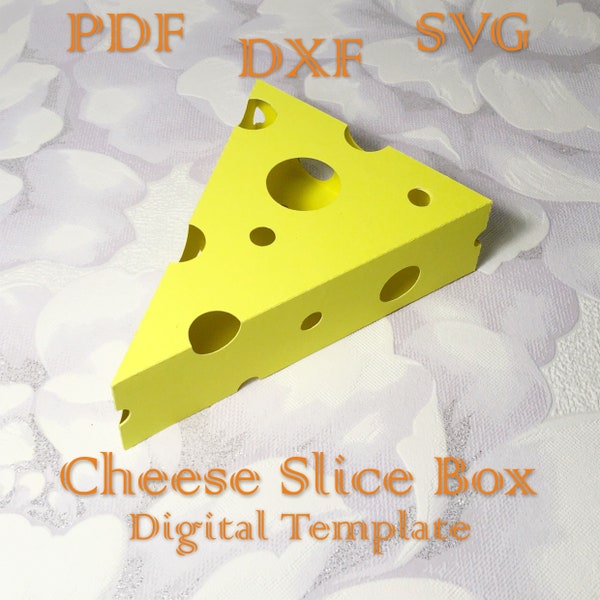 Cheese Slice Box, Christmas Treat, Wedding Favor, Baby Shower, Digital Template Party Decoration, Cut Files, SVG PDF DXF, Silhouette, Cricut