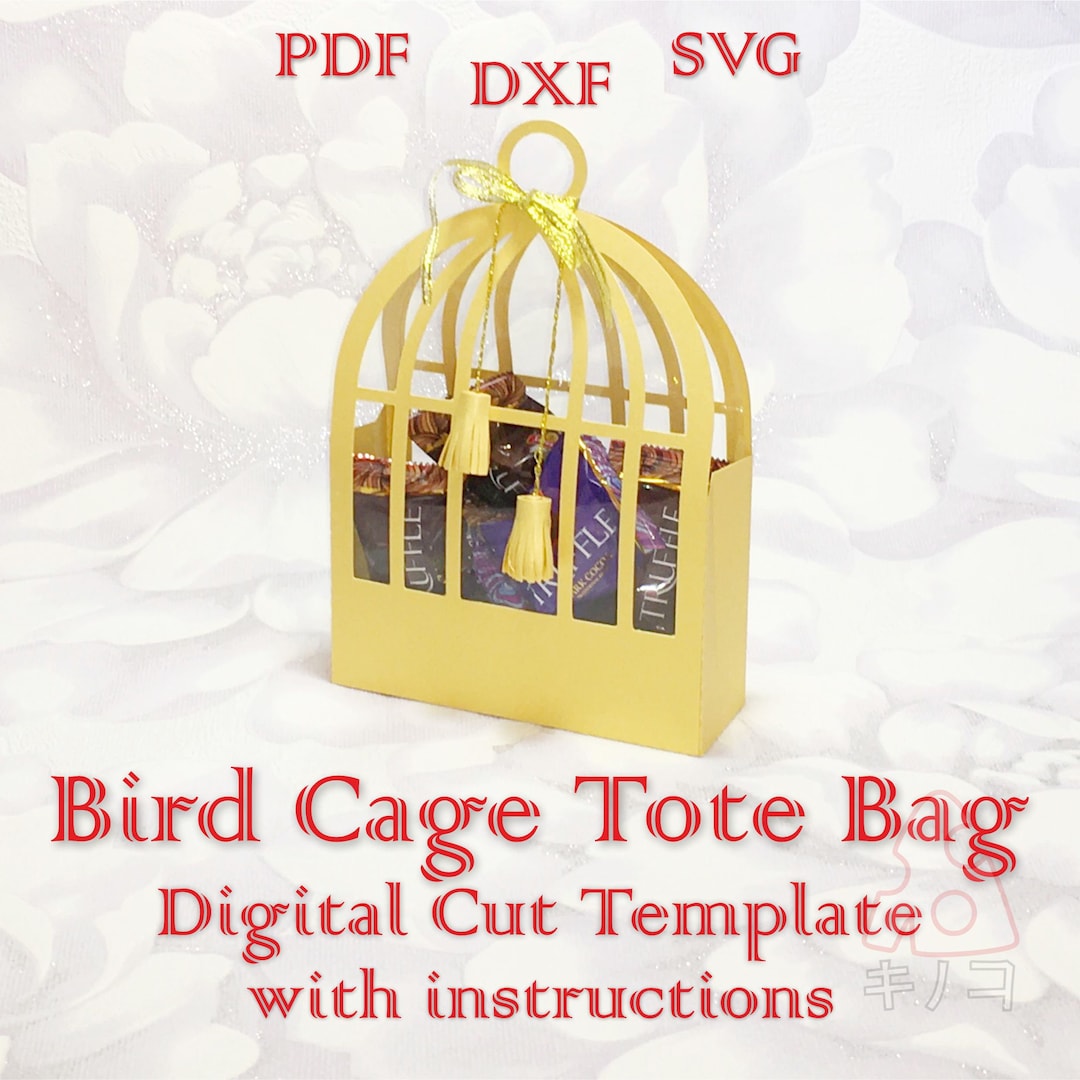 Bird Cage Tote Bag, Spring Gift Favor, 3D Bird Cage Bag, Festive Bag