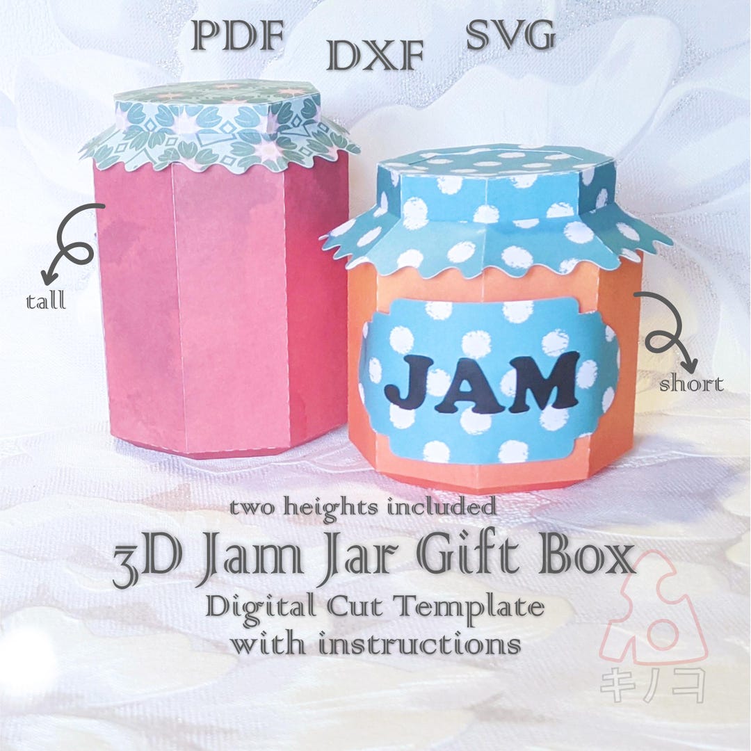 3D Jam Jar Gift Box, Mason Jar Treat Holder, Prop Party Box Decor ...