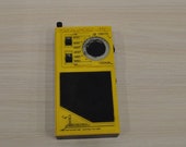 Vintage analogue portable radio station MW SW Olympic 402. Vintage radio USSR. Soviet transistor radio. A rare color.