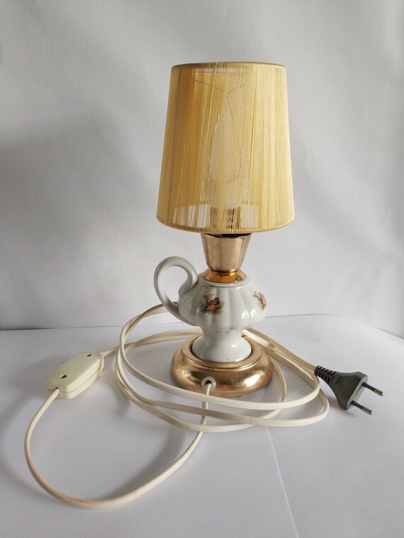 Vintage Antique Porcelain Table Lamp, Antique Porcelain Table Lamps