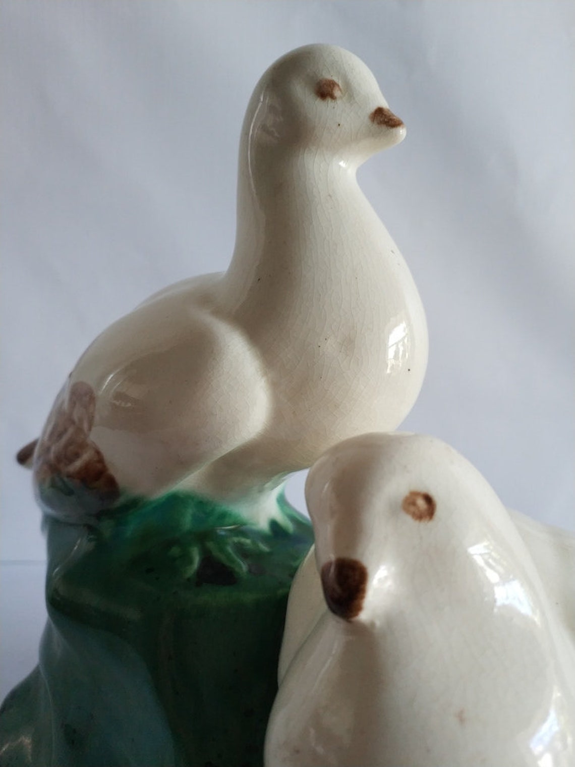 Vintage ceramic old statuette Doves. Soviet ceramics two birds Etsy