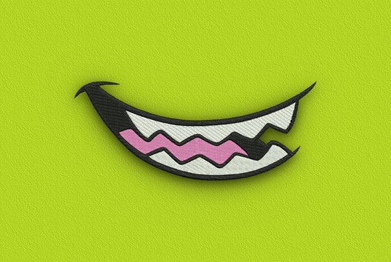 Mike Wazowski Mouth Monsters Inc Embroidery Design 10 File Etsy