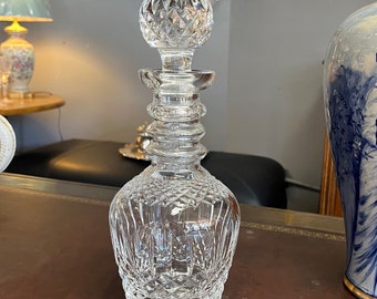 Vintage Waterford Crystal Spirits Decanter with Hand Ground Stopper