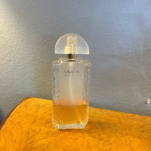 Vintage Lalique of France Classic Perfume Bottle with &quot;Lalique&quot; Perfume Eau de Toilette Inside, in Excellent Condition
