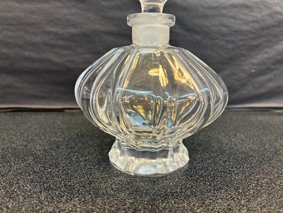 Vintage Crystal Perfume Bottle with Original Stopper, "Mother" is Engraved upon the Stopper, Great Gift View 3