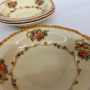 Set of 8 Vintage Fine English Bone China Large Rimmed Soup Bowls Made ...