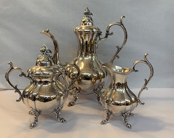 Vintage Reed and Barton Silver Plated Coffee Service in the
