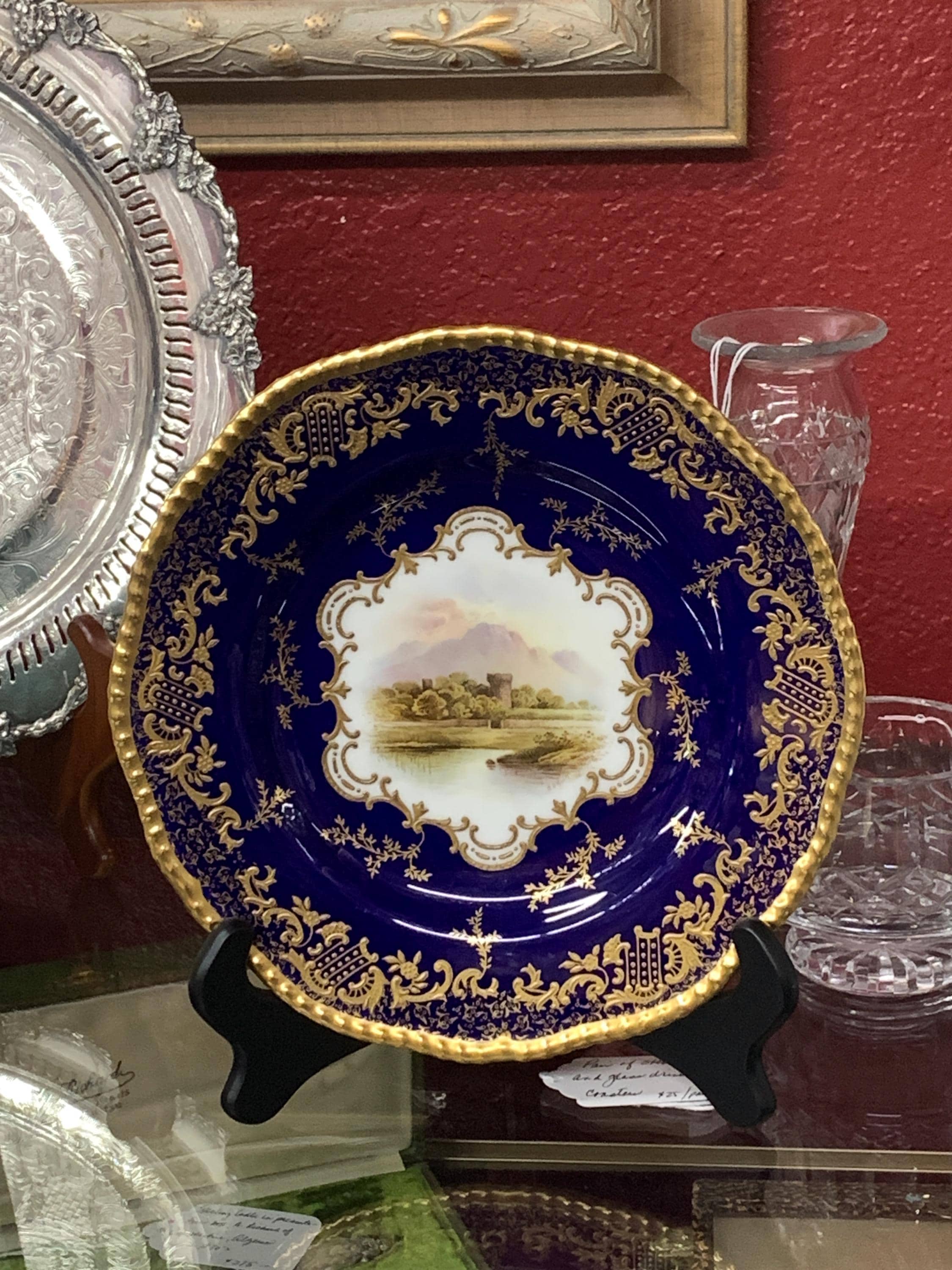 Antique Coalport Plate From England, Signed and Hallmarked, Hand