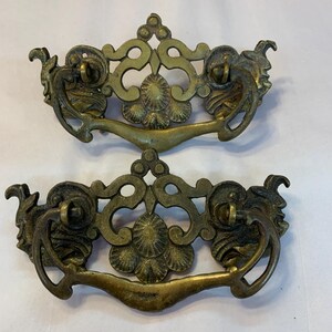 Antique Bronze Cabinet Pulls, North Wind Design, Arts and Crafts Pair