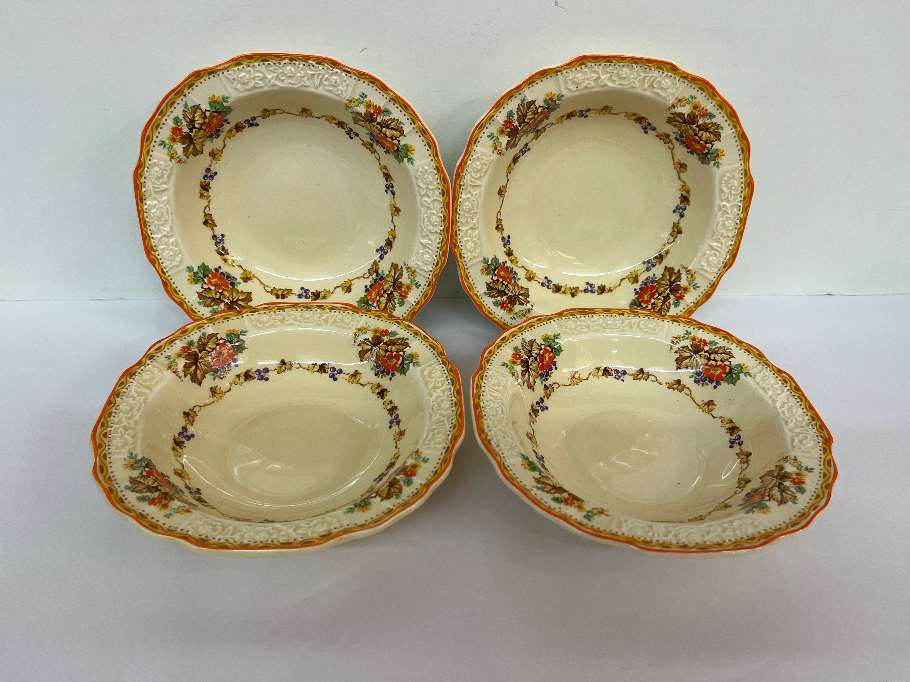 Set of 8 Vintage Myott Staffordshire of England Small Bread