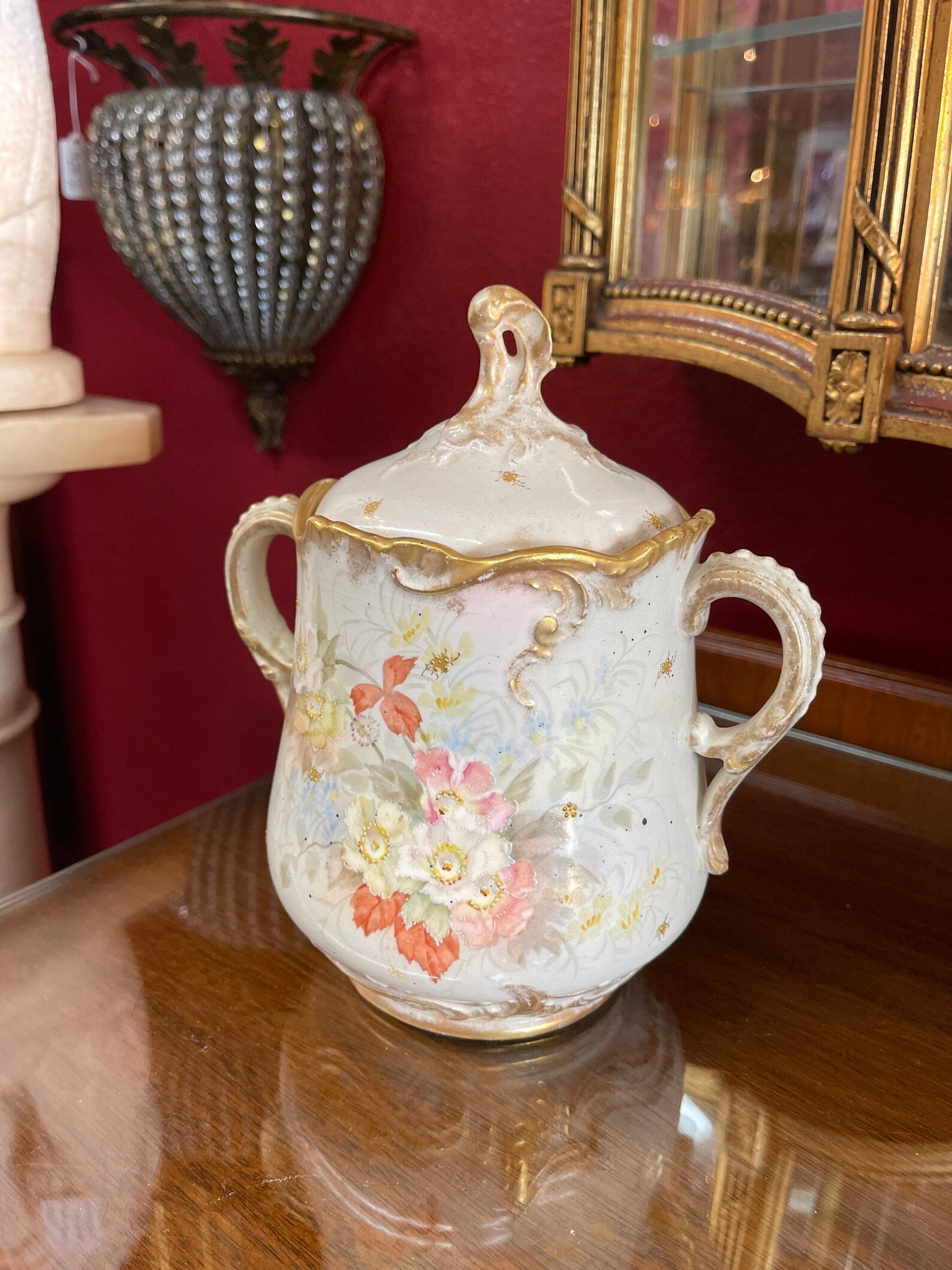 Large German Antique Porcelain Tea Caddy/Cocoa Caddy Made by Etsy
