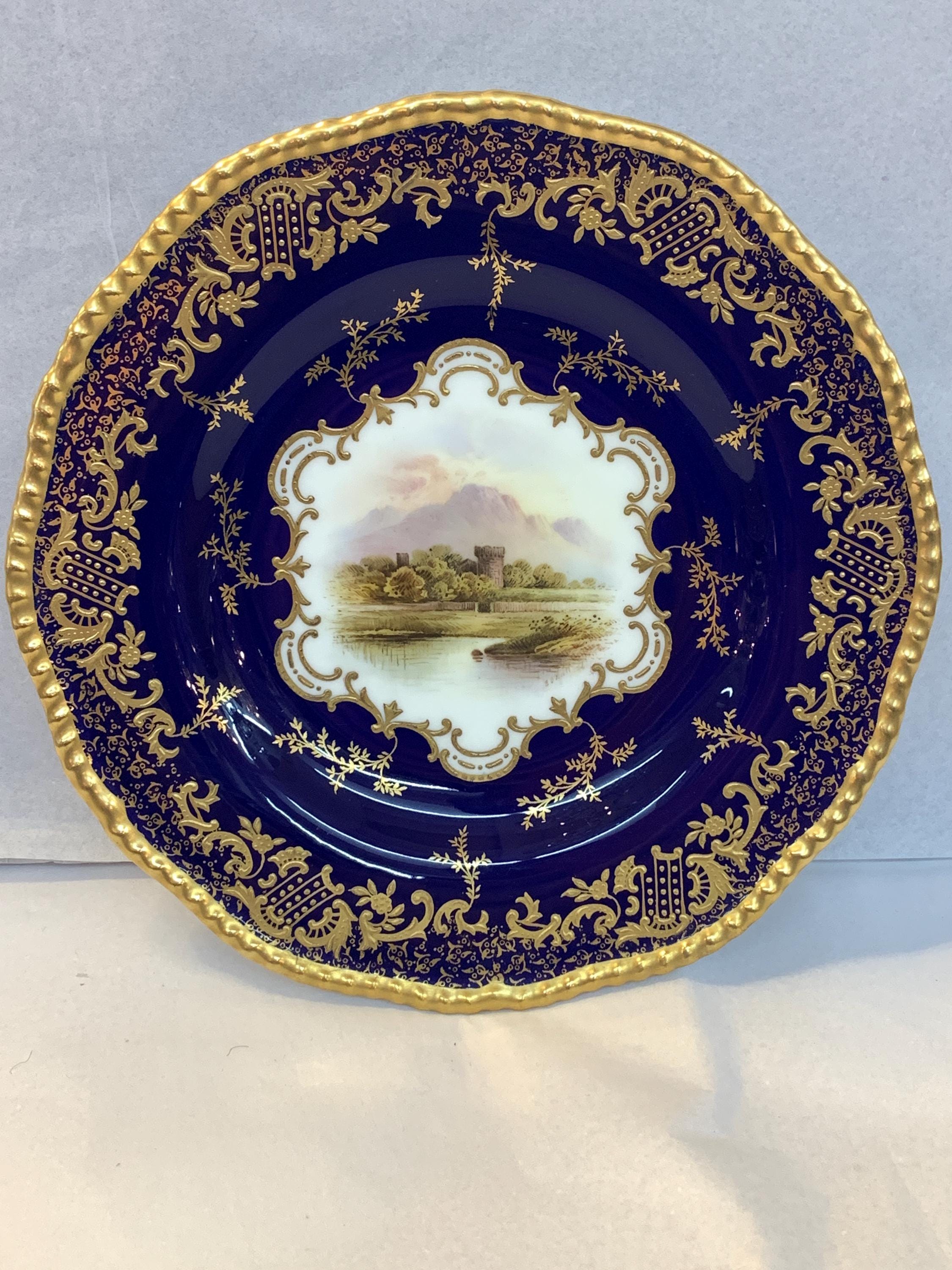 Antique Coalport Plate From England, Signed and Hallmarked, Hand