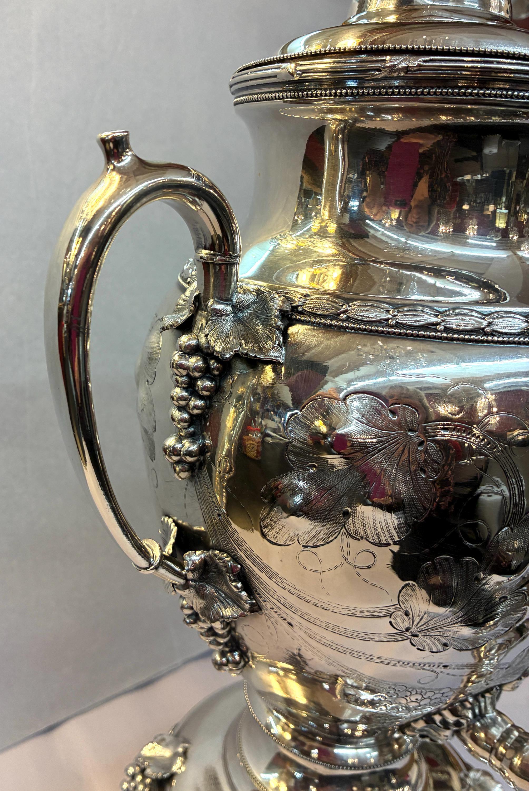 Vintage Silver Plated Reed and Barton Coffee Urn, Grape Vine Design - Etsy