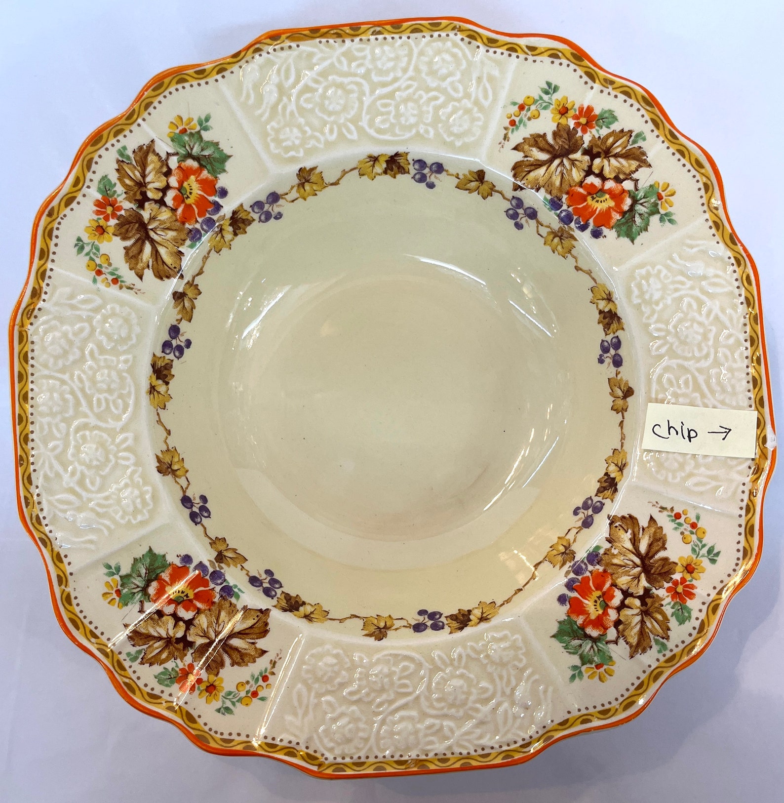 Set of 8 Vintage Fine English Bone China Large Rimmed Soup Bowls Made ...