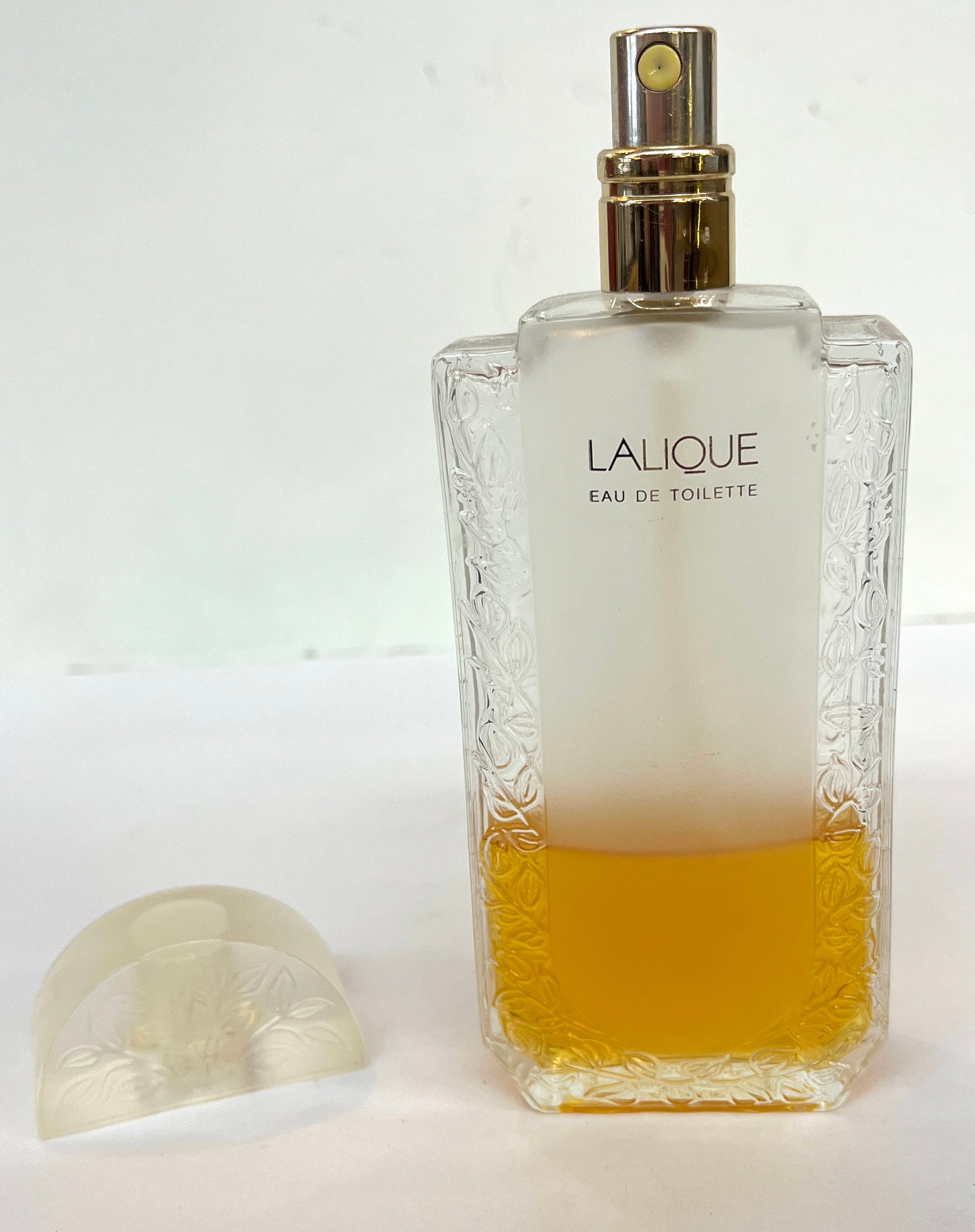 フランスのヴィンテージ ラリック クラシックな香水瓶、内側に