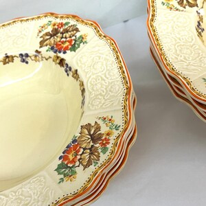 Set of 8 Vintage Fine English Bone China Large Rimmed Soup Bowls Made ...