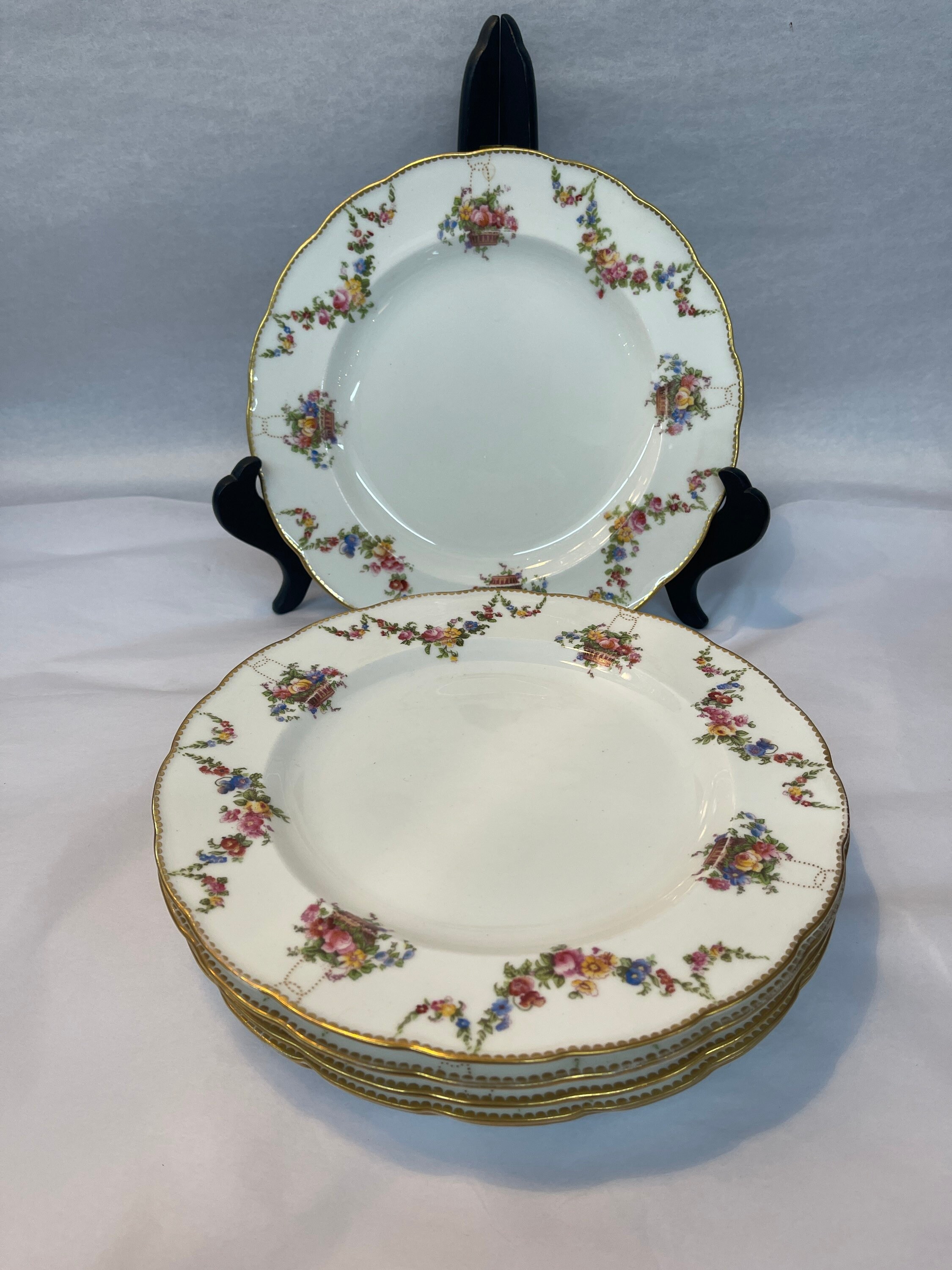 Vintage Tiffany & Co. Hand Decorated set of 6 Dessert Plates Etsy