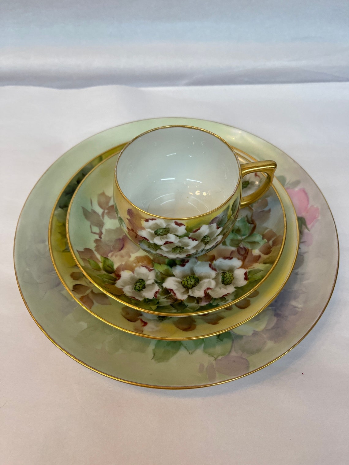 Vintage Porcelain Luncheon Sets Hand Painted and Hallmarked Etsy
