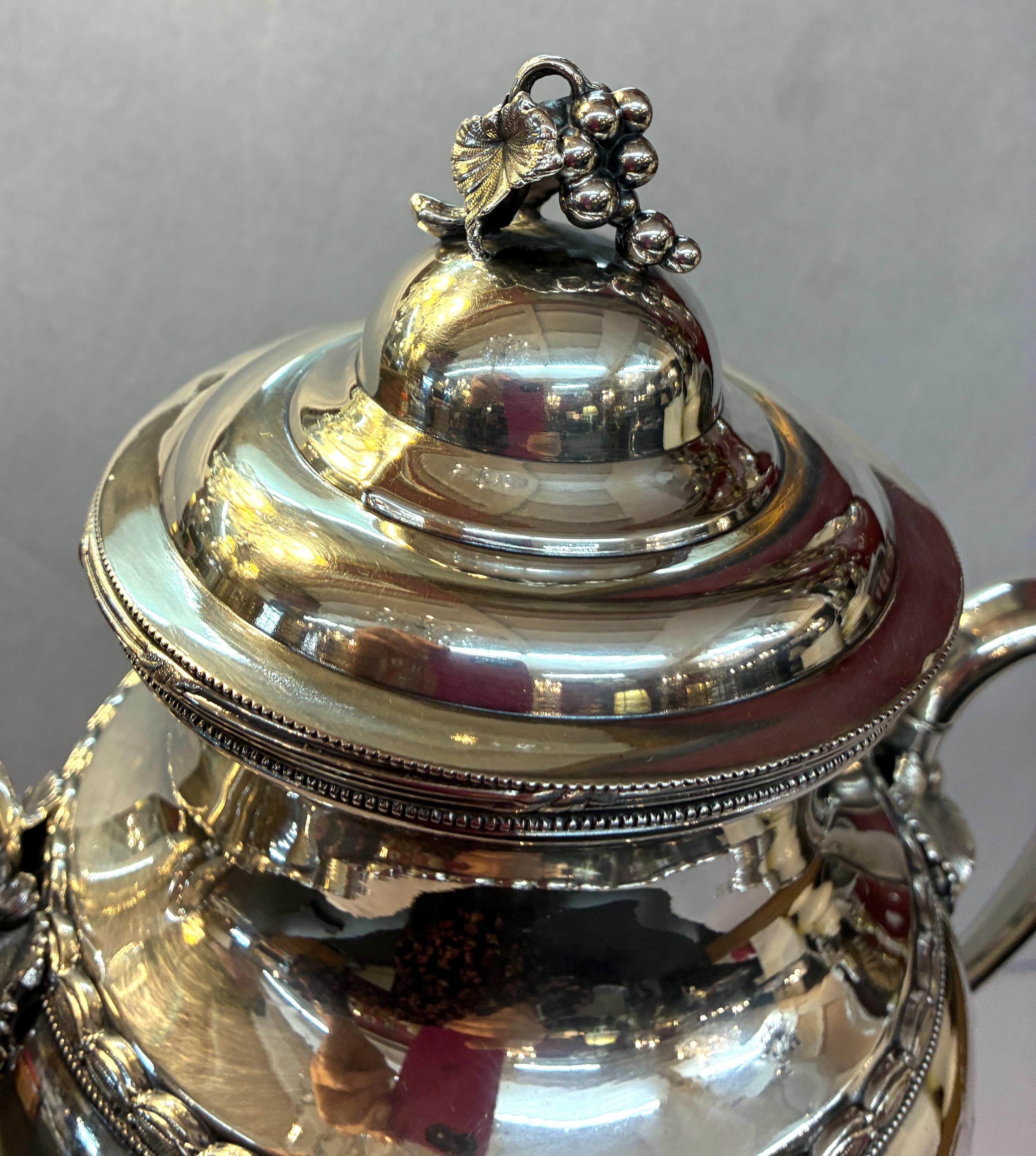 Vintage Silver Plated Reed and Barton Coffee Urn, Grape Vine Design - Etsy