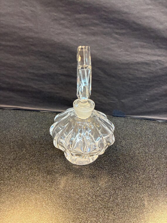 Vintage Crystal Perfume Bottle with Original Stopper, "Mother" is Engraved upon the Stopper, Great Gift View 6