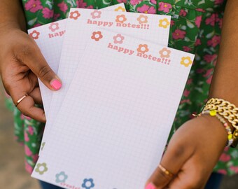 Het Happy Kladblok / briefpapier / Kladblok / 5.5X8.5 Kladblok / Kantoorbenodigdheden / Cadeau / Student Cadeau / Leraar Cadeau