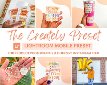 Creately-voorinstelling / Lightroom Mobile-voorinstelling / Productfotografie / Instagram-filters / iPhone-voorinstelling / Etsy-voorinstelling / Small Business