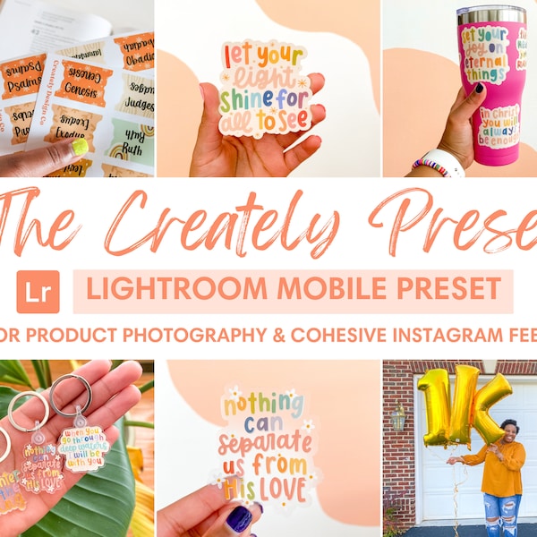 Creately Preset / Lightroom Mobile Preset / Product Photography / Instagram Filters / iPhone Preset / Etsy Preset